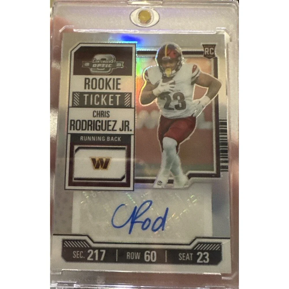 2023 Panini Contenders Optic - Rookie Ticket Autographs Chris Rodriguez Jr. #156